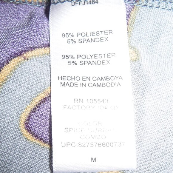 Daisy Fuentes artistic slinky top in size US M. - Picture 7 of 8